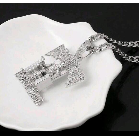 Death Row Records (Chain)-(Silver)-(New)-(Zirconia)-$35.00 - Picture 5 of 5